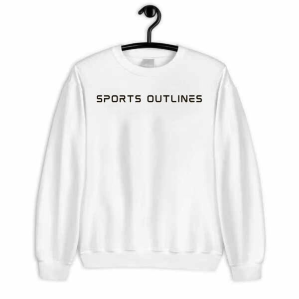 Custom Sweatshirt White-sports outlines-manufactuer supplier sialkot
