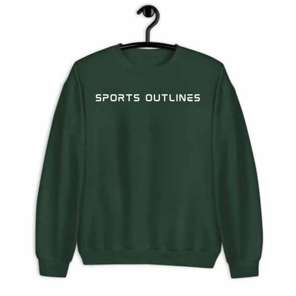 Custom Sweatshirt green sports outlines-manufactuer supplier sialkot