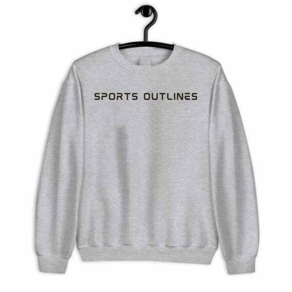 Custom Sweatshirt grey sports outlines-manufactuer supplier sialkot