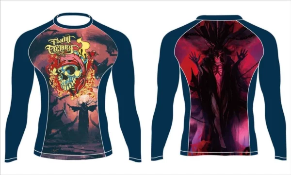 100 polyester sublimation mens custom rash guard shirts