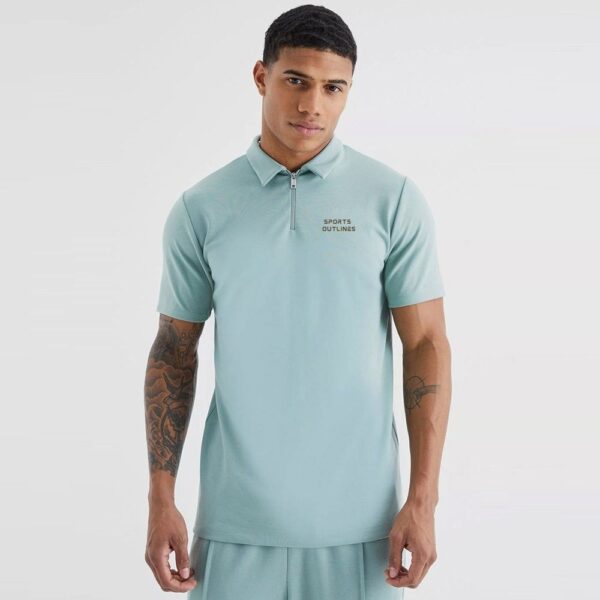 Slim 1_4 Zip Short Sleeve Polo