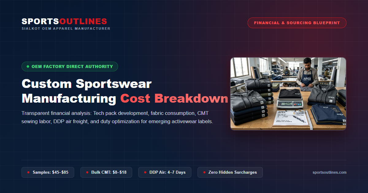 Cost Breakdown of Custom Sportswear Manufacturing: Samples, Bulk, Shipping & Tariffs - Sports Outlines Sialkot Manufacturer