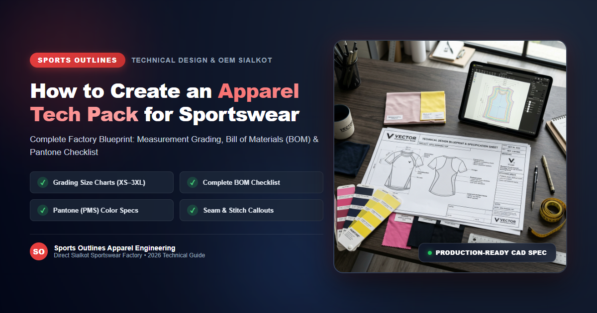 How to Create an Apparel Tech Pack for Sportswear - Sports Outlines OEM Sialkot