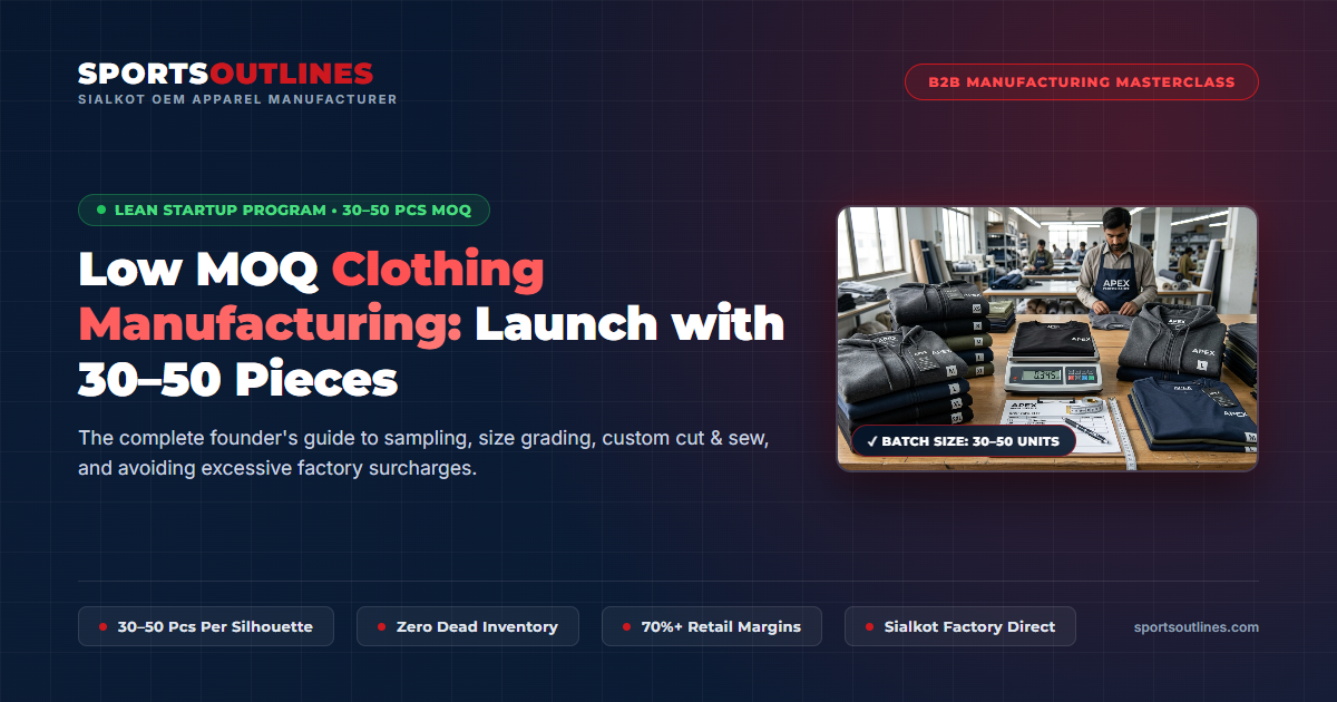Low MOQ Clothing Manufacturing Guide for Sportswear Brands Launching with 30 to 50 Pieces
