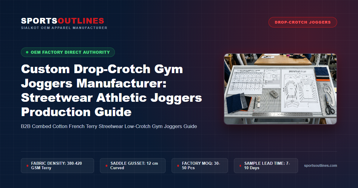 Read more about the article Custom Drop-Crotch Gym Joggers Manufacturer: Streetwear Athletic Joggers Production Guide