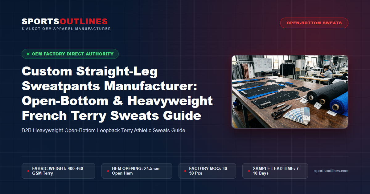 Read more about the article Custom Straight-Leg Sweatpants Manufacturer: Open-Bottom & Heavyweight French Terry Sweats Guide