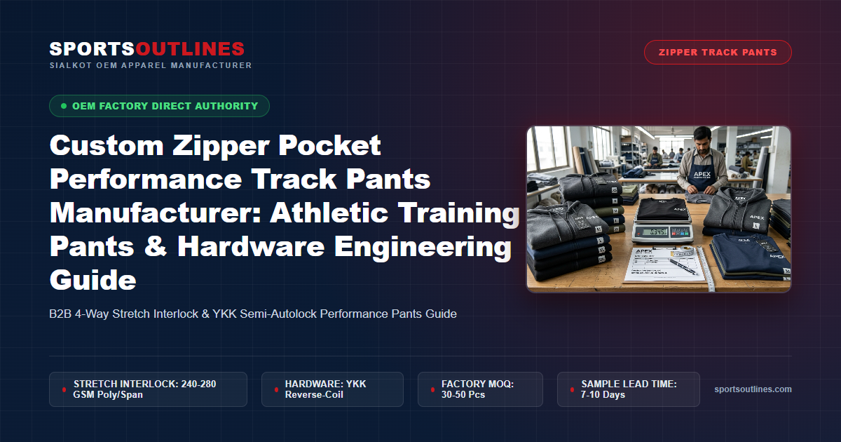 Read more about the article Custom Zipper Pocket Performance Track Pants Manufacturer: Athletic Training Pants & Hardware Engineering Guide