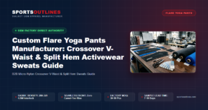 Custom Flare Yoga Pants Manufacturer: Crossover V-Waist & Split Hem Activewear Sweats Guide - Sports Outlines Sialkot Manufacturer