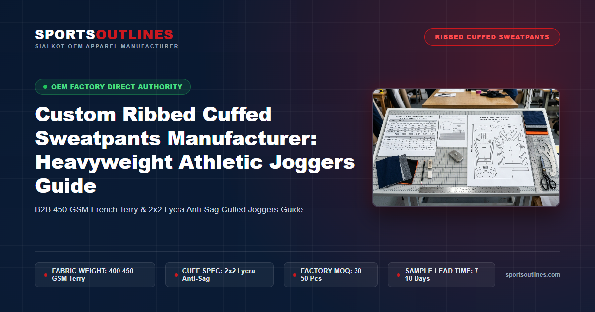 Custom Ribbed Cuffed Sweatpants Manufacturer: Heavyweight Athletic Joggers Guide - Sports Outlines Sialkot Manufacturer