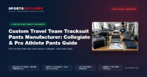 Custom Travel Team Tracksuit Pants Manufacturer: Collegiate & Pro Athlete Pants Guide - Sports Outlines Sialkot Manufacturer