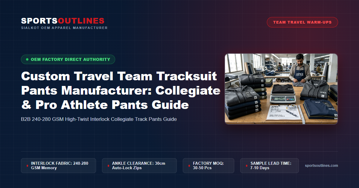 Custom Travel Team Tracksuit Pants Manufacturer: Collegiate & Pro Athlete Pants Guide - Sports Outlines Sialkot Manufacturer