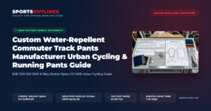 Custom Water-Repellent Commuter Track Pants Manufacturer: Urban Cycling & Running Pants Guide - Sports Outlines Sialkot Manufacturer