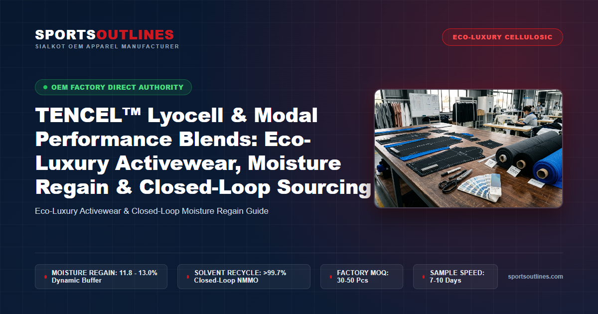 TENCEL™ Lyocell & Modal Performance Blends: Eco-Luxury Activewear, Moisture Regain & Closed-Loop Sourcing - Sports Outlines Sialkot Manufacturer