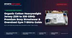 Organic Cotton Heavyweight Jersey (220 to 320 GSM): Premium Boxy Streetwear & Oversized Gym T-Shirts Guide - Sports Outlines Sialkot Manufacturer
