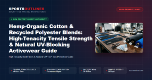 Hemp-Organic Cotton & Recycled Polyester Blends: High-Tenacity Tensile Strength & Natural UV-Blocking Activewear Guide - Sports Outlines Sialkot Manufacturer