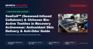 SeaCell™ (Seaweed-Infused Cellulosic) & Chitosan Bio-Active Textiles in Recovery Activewear: Antioxidant Skin Delivery & Anti-Odor Guide - Sports Outlines Sialkot Manufacturer