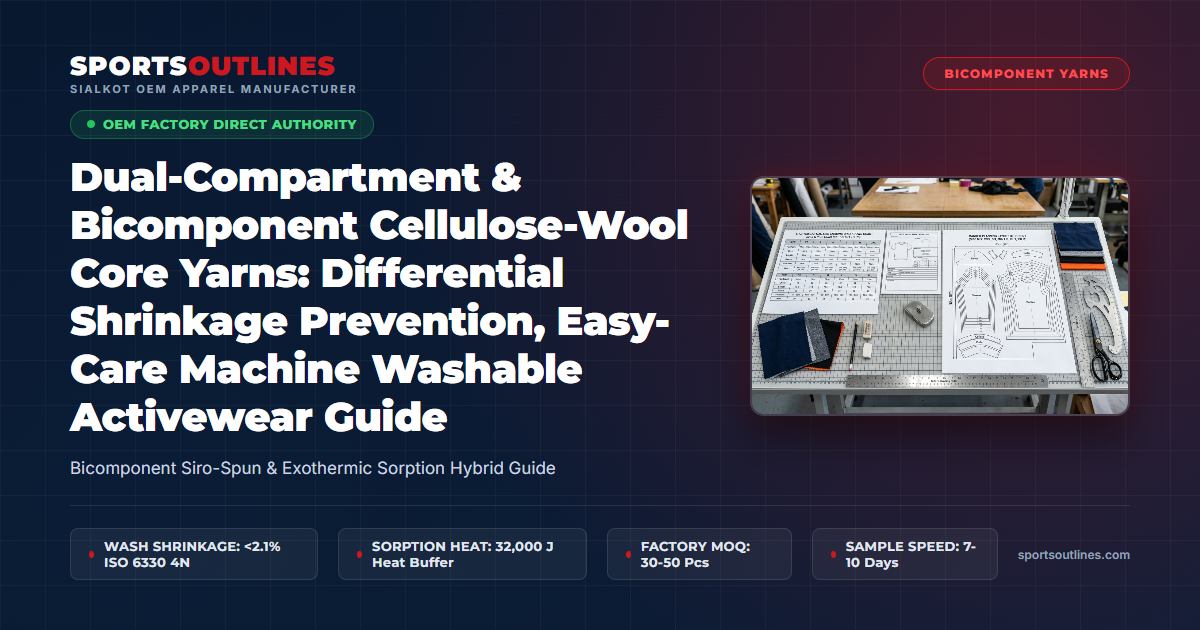 Dual-Compartment & Bicomponent Cellulose-Wool Core Yarns: Differential Shrinkage Prevention, Easy-Care Machine Washable Activewear Guide - Sports Outlines Sialkot Manufacturer