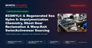 ECONYL® & Regenerated Sea Nylon 6: Depolymerization Chemistry, Ghost Gear Reclamation & Warp-Knit Swim/Activewear Sourcing - Sports Outlines Sialkot Manufacturer