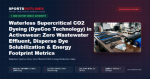 Waterless Supercritical CO2 Dyeing (DyeCoo Technology) in Activewear: Zero Wastewater Effluent, Disperse Dye Solubilization & Energy Footprint Metrics - Sports Outlines Sialkot Manufacturer