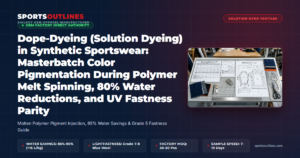 Dope-Dyeing (Solution Dyeing) in Synthetic Sportswear: Masterbatch Color Pigmentation During Polymer Melt Spinning, 80% Water Reductions, and UV Fastness Parity - Sports Outlines Sialkot Manufacturer