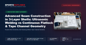 Advanced Seam Construction in 3-Layer Shells: Ultrasonic Welding vs Continuous Flatlock & Tape Channel Geometry - Sports Outlines Sialkot Manufacturer