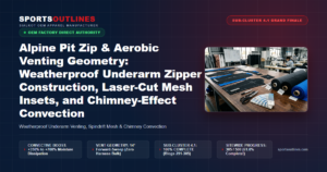 Alpine Pit Zip & Aerobic Venting Geometry: Weatherproof Underarm Zipper Construction, Laser-Cut Mesh Insets, and Chimney-Effect Convection - Sports Outlines Sialkot Manufacturer