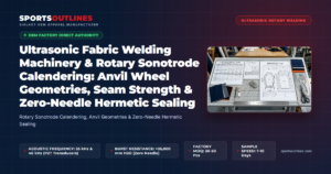 Ultrasonic Fabric Welding Machinery & Rotary Sonotrode Calendering: Anvil Wheel Geometries, Seam Strength & Zero-Needle Hermetic Sealing - Sports Outlines Sialkot Manufacturer