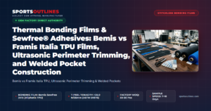 Thermal Bonding Films & Sewfree® Adhesives: Bemis vs Framis Italia TPU Films, Ultrasonic Perimeter Trimming, and Welded Pocket Construction - Sports Outlines Sialkot Manufacturer