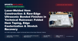Laser-Welded Hem Construction & Raw-Edge Ultrasonic Bonded Finishes in Technical Rainwear: Folded Hem Taping, Edge Cauterization & Stretch Recovery - Sports Outlines Sialkot Manufacturer