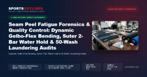 Seam Peel Fatigue Forensics & Quality Control: Dynamic Gelbo-Flex Bending, Suter 2-Bar Water Hold & 50-Wash Laundering Audits - Sports Outlines Sialkot Manufacturer