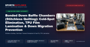 Bonded Down Baffle Chambers (Stitchless Quilting): Cold-Spot Elimination, TPU Film Lamination & Down Migration Prevention - Sports Outlines Sialkot Manufacturer