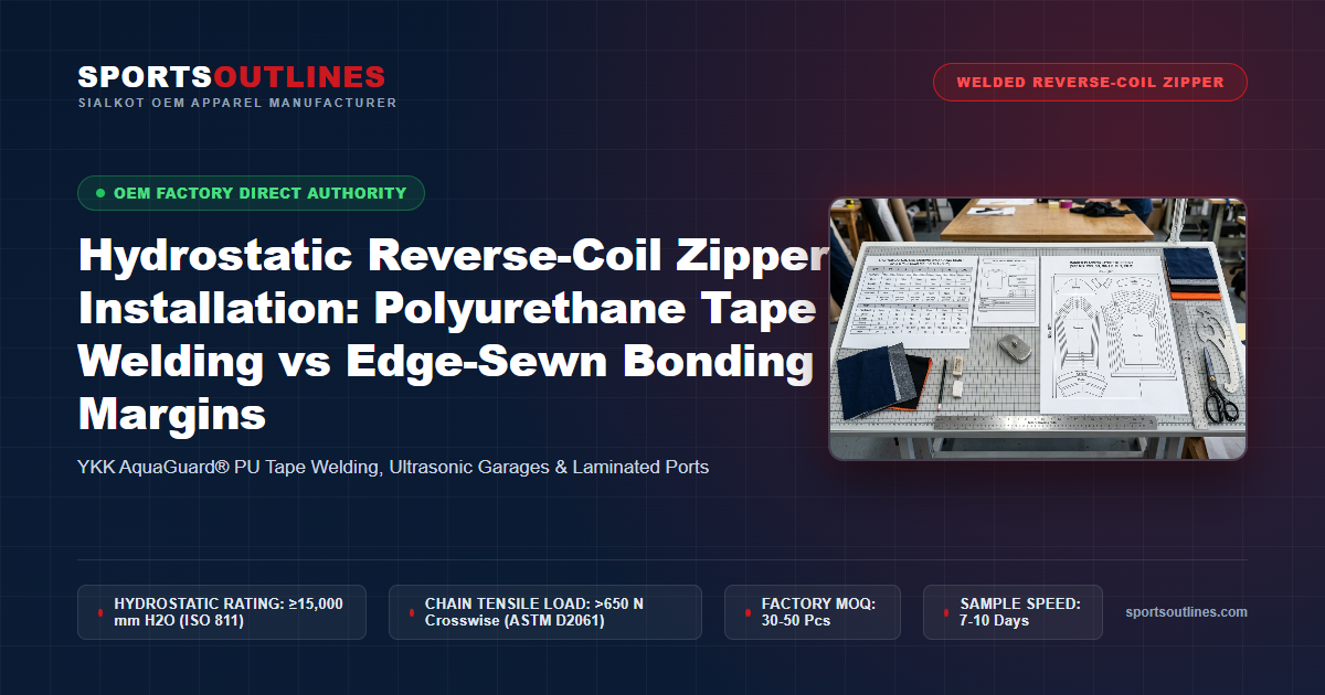 Hydrostatic Reverse-Coil Zipper Installation: Polyurethane Tape Welding vs Edge-Sewn Bonding Margins - Sports Outlines Sialkot Manufacturer