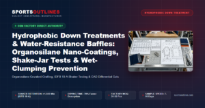 Hydrophobic Down Treatments & Water-Resistance Baffles: Organosilane Nano-Coatings, Shake-Jar Tests & Wet-Clumping Prevention - Sports Outlines Sialkot Manufacturer