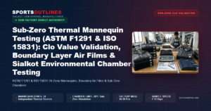Sub-Zero Thermal Mannequin Testing (ASTM F1291 & ISO 15831): Clo Value Validation, Boundary Layer Air Films & Sialkot Environmental Chamber Testing - Sports Outlines Sialkot Manufacturer