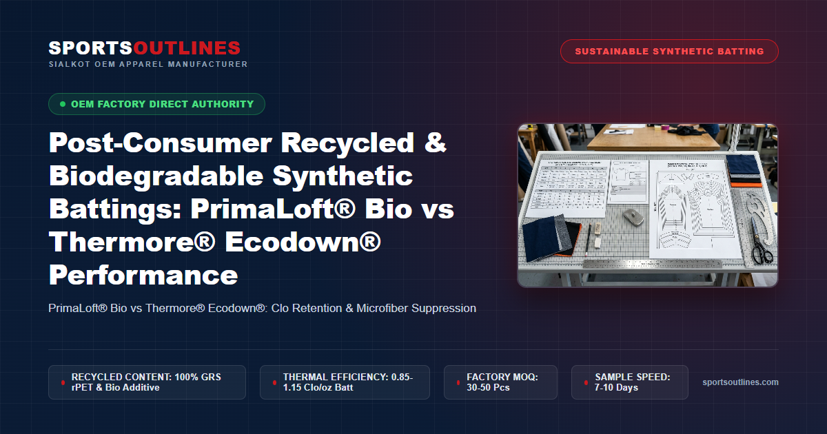 Post-Consumer Recycled & Biodegradable Synthetic Battings: PrimaLoft® Bio vs Thermore® Ecodown® Performance - Sports Outlines Sialkot Manufacturer