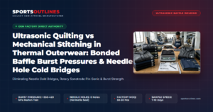 Ultrasonic Quilting vs Mechanical Stitching in Thermal Outerwear: Bonded Baffle Burst Pressures & Needle Hole Cold Bridges - Sports Outlines Sialkot Manufacturer