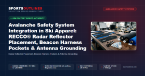 Avalanche Safety System Integration in Ski Apparel: RECCO® Radar Reflector Placement, Beacon Harness Pockets & Antenna Grounding - Sports Outlines Sialkot Manufacturer