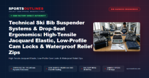 Technical Ski Bib Suspender Systems & Drop-Seat Ergonomics: High-Tensile Jacquard Elastic, Low-Profile Cam Locks & Waterproof Relief Zips - Sports Outlines Sialkot Manufacturer