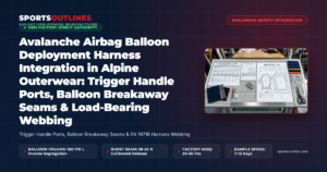 Avalanche Airbag Balloon Deployment Harness Integration in Alpine Outerwear: Trigger Handle Ports, Balloon Breakaway Seams & Load-Bearing Webbing - Sports Outlines Sialkot Manufacturer
