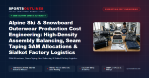 Alpine Ski & Snowboard Outerwear Production Cost Engineering: High-Density Assembly Balancing, Seam Taping SAM Allocations & Sialkot Factory Logistics - Sports Outlines Sialkot Manufacturer