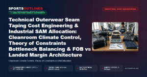Technical Outerwear Seam Taping Cost Engineering & Industrial SAM Allocation: Cleanroom Climate Control, Theory of Constraints Bottleneck Balancing & FOB vs Landed Margin Architecture - Sports Outlines Sialkot Manufacturer