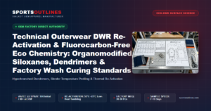 Technical Outerwear DWR Re-Activation & Fluorocarbon-Free Eco Chemistry: Organomodified Siloxanes, Dendrimers & Factory Wash Curing Standards - Sports Outlines Sialkot Manufacturer