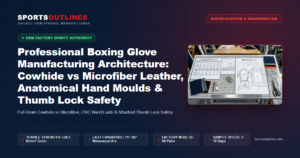 Professional Boxing Glove Manufacturing Architecture: Cowhide vs Microfiber Leather, Anatomical Hand Moulds & Thumb Lock Safety - Sports Outlines Sialkot Manufacturer