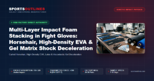 Multi-Layer Impact Foam Stacking in Fight Gloves: Horsehair, High-Density EVA & Gel Matrix Shock Deceleration - Sports Outlines Sialkot Manufacturer
