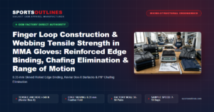 Finger Loop Construction & Webbing Tensile Strength in MMA Gloves: Reinforced Edge Binding, Chafing Elimination & Range of Motion - Sports Outlines Sialkot Manufacturer
