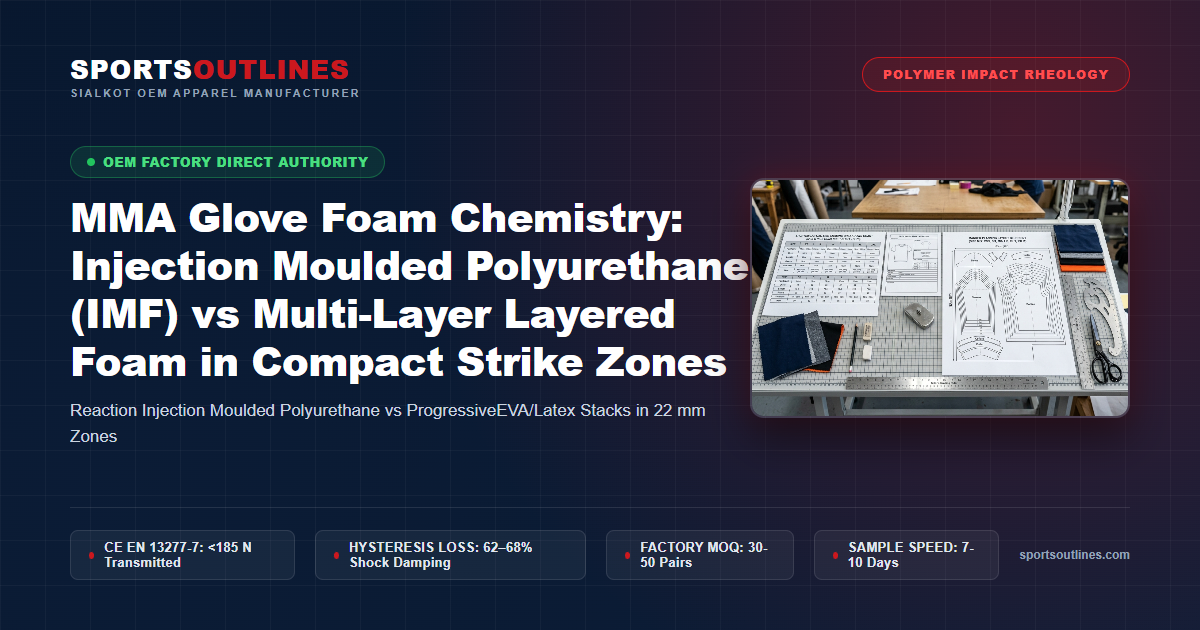 MMA Glove Foam Chemistry: Injection Moulded Polyurethane (IMF) vs Multi-Layer Layered Foam in Compact Strike Zones - Sports Outlines Sialkot Manufacturer