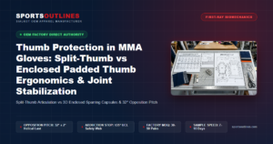 Thumb Protection in MMA Gloves: Split-Thumb vs Enclosed Padded Thumb Ergonomics & Joint Stabilization - Sports Outlines Sialkot Manufacturer
