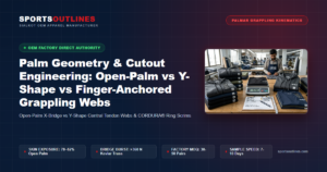 Palm Geometry & Cutout Engineering: Open-Palm vs Y-Shape vs Finger-Anchored Grappling Webs - Sports Outlines Sialkot Manufacturer
