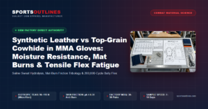 Synthetic Leather vs Top-Grain Cowhide in MMA Gloves: Moisture Resistance, Mat Burns & Tensile Flex Fatigue - Sports Outlines Sialkot Manufacturer