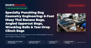 Specialty Punching Bag Geometry Engineering: 6-Foot Muay Thai Banana Bags, Angled Uppercut Bags, Wrecking Balls & Tear-Drop Clinch Bags - Sports Outlines Sialkot Manufacturer